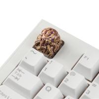 ราคา YMDK 1 ชิ้น Octopus 3D สไตล์ Cool Gold สีม่วงเรซิ่นวัสดุส่วนบุคคล Keycap สําหรับแป้นพิมพ์ MX Mechanical (47005830757)