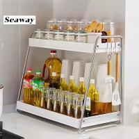 ราคา โปรโมชั่นเคลียร์สต็อก Seaway 2ชั้น สแตนเลส ชั้นวางเครื่องปรุงในครัว แบบเรียบง่าย ทนทาน สำหรับเคาน์เตอร์ครัว ทำความสะอาดง่าย ประหยัดพื้นที่ (25241684988)