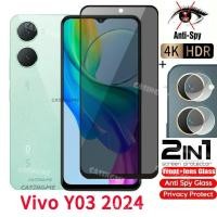 ราคา VIVO Y03t Y18 2024กระจกนิรภัยส่วนตัว Anti Spy เต็มรูปแบบป้องกันหน้าจอ Anti Peek ความเป็นส่วนตัวฟิล์มสำหรับ VIVO Y03 Y 03 VivoY03 4G 5G 2024 Anti Peek ความเป็นส่วนตัวฟิล์ม Y03 (29463773558)