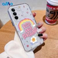 ราคา เคสโทรศัพท์มือถือ แบบนิ่ม ลายสายรุ้ง สีชมพู สําหรับ Vivo y17sV27 V27e V27 Pro Vivo V25 V25e V25 Pro Vivo Y100 5G Y56 Y55s 5G Vivo V27 (23938912553)