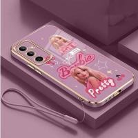 ราคา Samsung Galaxy S24 FE S23FE S21 S20 FE Sweet Barbie Glossy Plating Case Full Llens Coverage Rubber Soft Cover (46755631134)