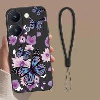 ราคา VIVO Y05 Y11d Y31d Y21 5G กรณีผีเสื้อดอกไม้เคสโทรศัพท์ซิลิโคนเหลวกันกระแทก (52957030686)