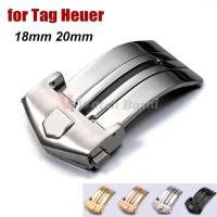 ราคา นาฬิกาหัวเข็มขัดสําหรับ TAG Heuer สาย 18 มม 20 มม หัวเข็มขัดสแตนเลสพับ Clasp สําหรับยาง Watchband ปุ่มคู่ Clasps K9NX (49203722555)