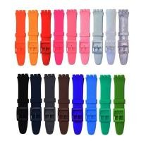 ราคา สําหรับ Swatch 19 มม สร้อยข้อมือซิลิโคนผู้หญิงและผู้ชายสีสัน Watchband 19 20 16 17 มม สําหรับ Swatch นาฬิกาอุปกรณ์เสริม WithTool JTKS (48453731901)