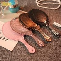 ราคา กระจกมือ เซโอ กระจกแต่งหน้าเครื่องสําอางแบบใช้มือถือโต๊ะเครื่องแป้งแต่งหน้าวินเทจแกะสลักกระจกโต๊ะเครื่องแป้งผู้หญิง (57457111945)