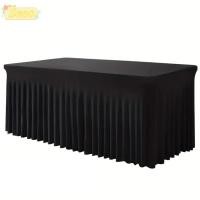 ราคา SEEO ผ้าปูโต๊ะยืด ยืดหยุ่น 4 6FT กระโปรงตาราง Spandex Universal Washable Table Cover Party Banquet (47307155619)
