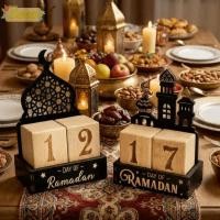 ราคา SEEO ปฏิทินรอมฎอน ปฏิทิน Al Fitr ปฏิทินจุติปฏิทิน Eid Mubarak ปฏิทินของขวัญ DIY Design 2026 Edition เครื่องประดับเดสก์ท็อปปฏิทินเหตุการณ์ (51607140411)