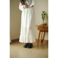 ราคา HONEY SKIRT กระโปรงเอวยางยืดผ้าทอลายลูกไม้ สีขาว สีดำ morely (24171060243)