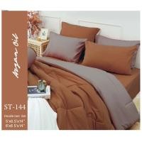 ราคา ชุดผ้าปู ผ้านวม stamps ST144 ST145 โทน ส้ม น้ำตาล (29857389797)