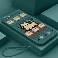 ราคา ปลอกสําหรับ iPhone 6 6s 6 plus 6s plus iPhone 7 8 Plus 5S เคสโทรศัพท์พร้อมเชือกเส้นเล็ก แมวน่ารักความงามซิลิโคน TPU Soft Shell สาวออกแบบใหม่กันกระแทก CASE (47203060848)