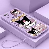 ราคา ปลอกสําหรับiPhone 6 6S 6 Plus 6S Plus iPhone 7 8 Plusเคสโทรศัพท์การ์ตูนอะนิเมะKuromiพร้อมเชือกเส้นเล็กความงามสาวซิลิโคนTPU Soft Shellออกแบบใหม่กันกระแทกปกหลัง (26187612301)