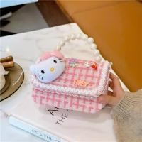 ราคา กระเป๋าสะพายไหล่ลายการ์ตูนแมวสำหรับเด็กใหม่ กระเป๋าถือไข่มุก (24842830555)