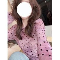 ราคา ข้อเสนอพิเศษ เสื้อเชิ้ตแขนยาวลายจุดสีม่วงคลื่นอ่อน F X เสื้อคลุมป้องกันแสงแดดฤดูใบไม้ผลิฤดูร้อน เสื้อยืดระดับสูงสำหรับผู้หญิง (29286212743)