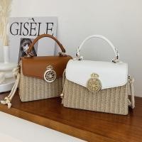 ราคา กระเป๋าถือสไตล์ใหม่สำหรับผู้หญิง ทำจากฟางเชือกฝ้าย พร้อมสายสะพาย (28394386943)