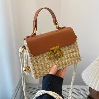 ราคา กระเป๋าเคลลี่ ลายใหม่ ทำจากวัสดุฟางทอ พกพาสะดวก สามารถถือหรือสะพายได้ (28094386947)