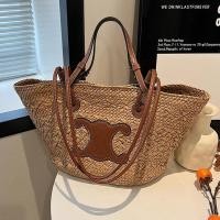 ราคา กระเป๋าชายหาดสามมิติทอกระเป๋าตะกร้าผักฟางกระเป๋าฝรั่งเศสไหล่ข้างเดียวกระเป๋าใบใหญ่กระเป๋าหิ้ว (22690021035)