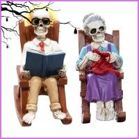 ราคา โครงกระดูกคู่รูปแกะสลักกะโหลกเก้าอี้โยกตกแต่งเรซิ่นอ่านหนังสือคู่เครื่องประดับสําหรับชั้นวางตาราง ว้าว (43278558865)