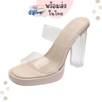 ราคา ลด 1 ไซส์ พร้อมส่ง 35 43 ส้นสูง 3 3 5 4 5 นิ้ว รองเท้าส้นสูง ส้นแก้ว ส้นใส รองเท้าผู้หญิง 349 (3449372233)