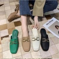 ราคา รองเท้าแตะ size 35 41 เปิดส้น ส้นสูง 1 5 นิ้ว หัวตัด มี สีเขียว รองเท้าผู้หญิง BB29 (16640804117)