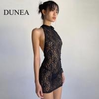 ราคา Dunea ชุดมินิเดรส ซีทรู ลูกไม้ เปิดหลัง เซ็กซี่ ฤดูร้อน สําหรับผู้หญิง (19794063664)