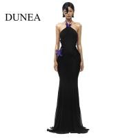 ราคา ดวย ชุดเดรสหางปลาเปลือยหลังผีเสื้อผู้หญิงห้อยคอกลวง (29510910393)