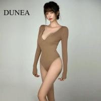 ราคา Dunea ชุดบอดี้สูท คอวี แขนยาว สําหรับผู้หญิง (23552615455)