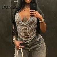 ราคา Dunea เสื้อกล้าม สายโซ่โลหะ เซ็กซี่ สําหรับผู้หญิง (22170498851)