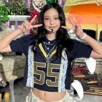 ราคา Dunea Womens Sexy Vintage Patchwork Print Penne Lapel Short Sleeve Top (28918139813)