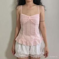ราคา DUNEA เสื้อชั้นในสั้นผูกโบว์แฟชั่น (54657393979)