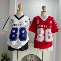 ราคา เสื้อยืดโอเวอร์สกรีนลาย 88 คอวีติดแถบ (27362020728)