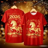 ราคา 2569 เสื้อปีใหม่ เสื้อยืดผู้หญิงปีใหม่ เสื้อปีใหม่ พิมพ์ลายไทย เสื้อยืดแขนสั้นสวยๆ ปีใหม่ 2569 สวัสดีปีใหม่ ปีม้า (46953574839)