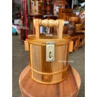 ราคา กระปุกออมสินถังออมสินงานไม้สัก (24006933138)
