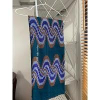 ราคา ผ้าถุงพม่า ลายลุนตยา งานผ้าฝ้ายทอมือ สีเขียวน้ำทะเล (49051743813)