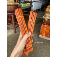 ราคา ตะเกียบ ตะเกียบไม้ ตะเกียบไม้แดง ความยาว 25 ซม 1 มัดมีจำนวน 10 คู่ (24716370273)