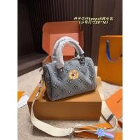 ราคา Keepall 20 ผ้านูนสีเทา Denim หมอนกระเป๋ากระเป๋าสะพาย 20 ซม 268284 (44553046978)