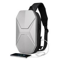 ราคา Ozuko Functional กระเป๋าคาดหน้าอกผู้ชายอินเทรนด์ PC เปลือกแข็งกันน้ํากระเป๋าสะพายข้างมัลติฟังก์ชั่น (28094205103)