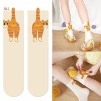 ราคา ถุงเท้าลายการ์ตูนแมวน่ารัก ทำจากฝ้ายคอมบด เย็บแบบครูซ มีลูกฟูกฟูนุ่ม สําหรับผู้หญิง (57255651192)