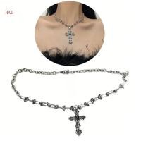 ราคา สร้อยคอสีเงินโทน Gothic Punk ดีไซน์ขนาดใหญ่ (56505648818)