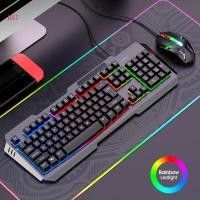 ราคา HAI DS600 คีย์บอร์ดเกมแบบมีสาย USB พร้อมไฟสีและกรอบโลหะความทนทานพร้อมอุปกรณ์เสริมเมาส์ (53507140674)