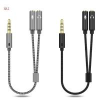 ราคา HAI หูฟังไมโครโฟน Splitter 3 5 มม 2 หญิง 1 ชายไมโครโฟน Splitter สายต่อชุดหูฟังอะแดปเตอร์สาย Br (55505648858)