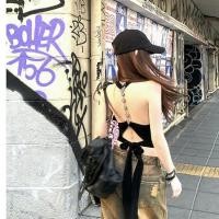 ราคา American Hot Girl Halter Neck Strap Design Sexy Halter Strap Slim fit Sleeve Pure Desire Hot Girl Slim fit Short Top (25942286054)