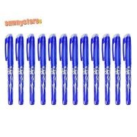 ราคา ปากกาลูกลื่นลบได้ 12 ชิ้นปากกายางลบสีน้ําเงิน 0 5 มม ปากกายางลบรีฟิล Rollerball Erasable ใช้ (50106976060)