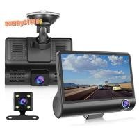 ราคา รถ DVR Dashcam หน้าจอ HD 1080P 3 เลนส์บันทึกวิดีโอด้านหน้า ภายใน กล้องมองหลัง Dash Cam Dash กล้อง ABS (29309379046)