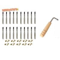 ราคา 20 ชิ้น Tuning Pin เล็บและ 20 ชิ้น Rivets พร้อม L Shape Tuning ประแจ สําหรับ Lyre Harp ขนาดเล็ก Harp เครื่องดนตรี Stringed เครื่องมือ (28959379173)