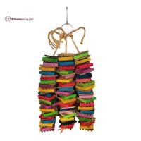 ราคา ของเล่นนกแก้วสําหรับนกกระดาษแข็งของเล่นนกใหญ่แอฟริกันสีเทานกแก้วของเล่นไม้ธรรมชาติกรงนกเคี้ยวของเล่น (29513955545)