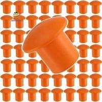 ราคา 80 ชิ้นเห็ด Rebar ฝาครอบความปลอดภัยสีส้ม Rebar ครอบคลุมหมวกสําหรับ Rebar Stake Rebar ขนาด 3 8 10M 25M (29413955697)