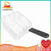 ราคา in stock Stainless Steel Rectangular Frying Basket Wire Mesh Strainer High Temperature Resistant Fried Cooking Tools with Long Handles Food Display Tableware Easy to Clean (17073809010)