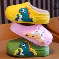 ราคา เด็กรองเท้าแตะผ้าฝ้ายฤดูหนาวในร่มกันลื่นอบอุ่นชายหญิงกันน้ํานุ่มแต่เพียงผู้เดียวบ้านเด็กขนยาวรองเท้าผ้าฝ้ายกลางแจ้ง 5ของ (48250553780)