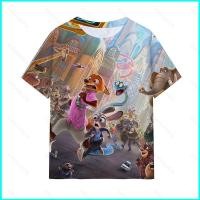 ราคา เสื้อยืดแขนสั้น Zootopia 2 พิมพ์ลาย Judy Hopps Nick Wilde ใหม่ปี 2025 (56851658495)