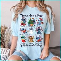 ราคา เสื้อยืด Disney Stitch พร้อมลายคริสต์มาสและต้น แขนสั้น (52755142549)